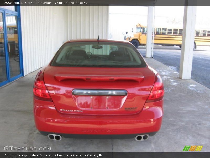 Crimson Red / Ebony 2008 Pontiac Grand Prix Sedan