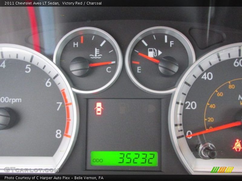 Victory Red / Charcoal 2011 Chevrolet Aveo LT Sedan
