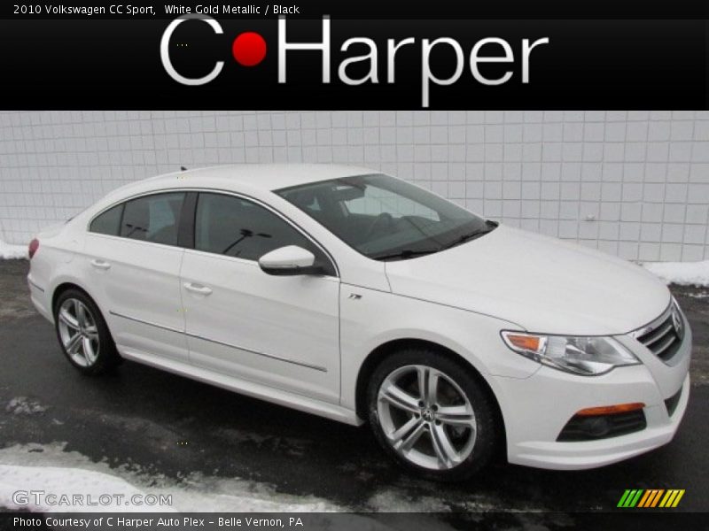 White Gold Metallic / Black 2010 Volkswagen CC Sport