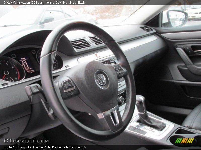 White Gold Metallic / Black 2010 Volkswagen CC Sport