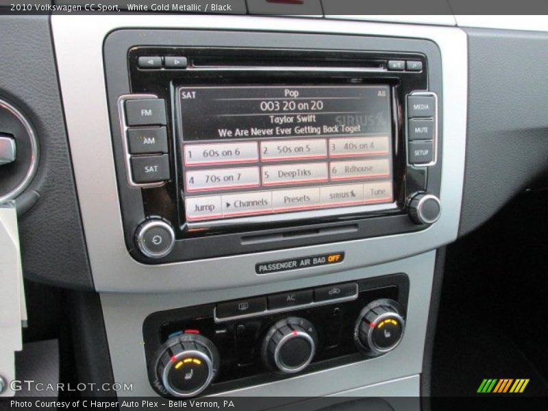 White Gold Metallic / Black 2010 Volkswagen CC Sport