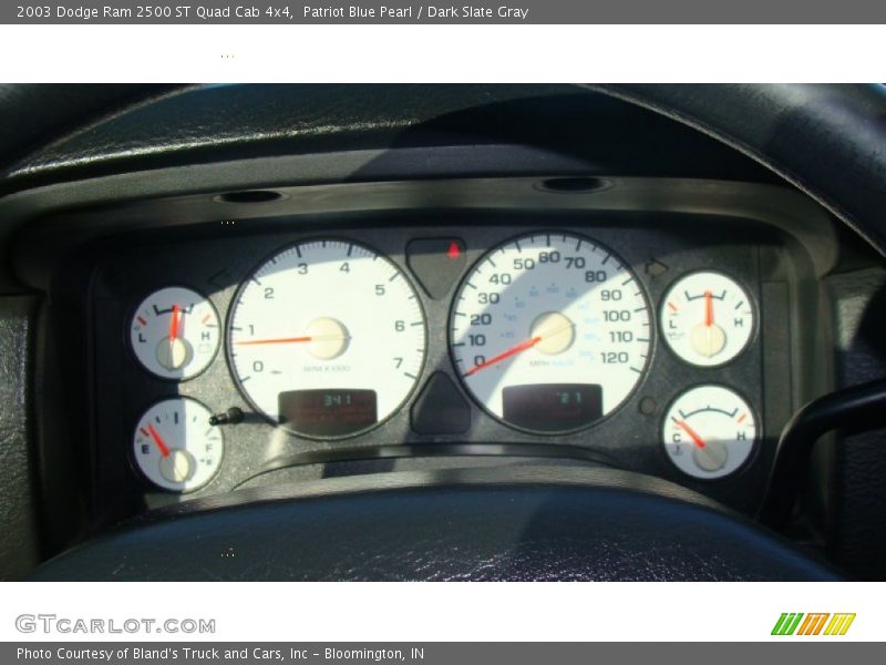 Patriot Blue Pearl / Dark Slate Gray 2003 Dodge Ram 2500 ST Quad Cab 4x4