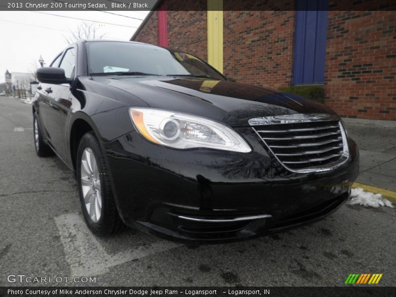 Black / Black 2013 Chrysler 200 Touring Sedan