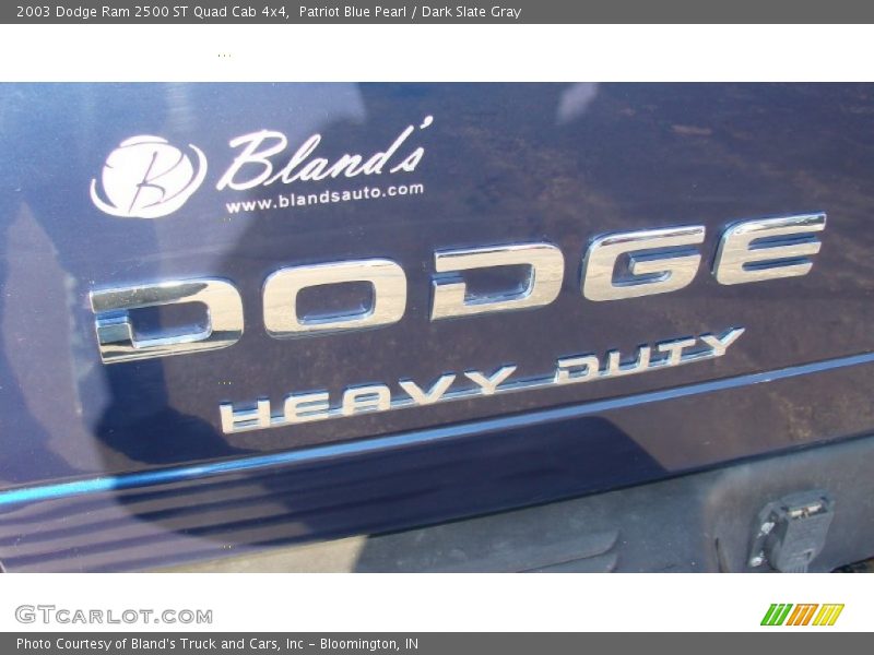 Patriot Blue Pearl / Dark Slate Gray 2003 Dodge Ram 2500 ST Quad Cab 4x4