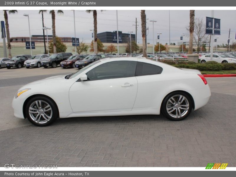 Moonlight White / Graphite 2009 Infiniti G 37 Coupe