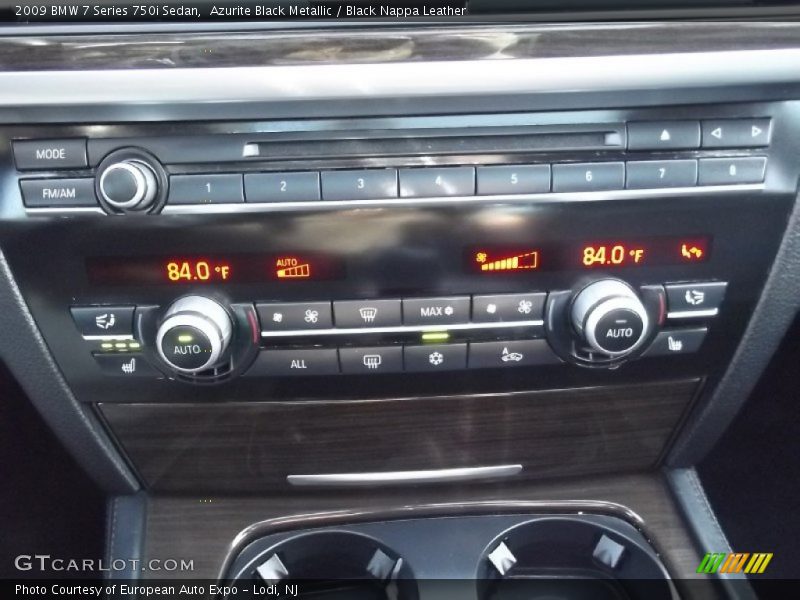 Azurite Black Metallic / Black Nappa Leather 2009 BMW 7 Series 750i Sedan