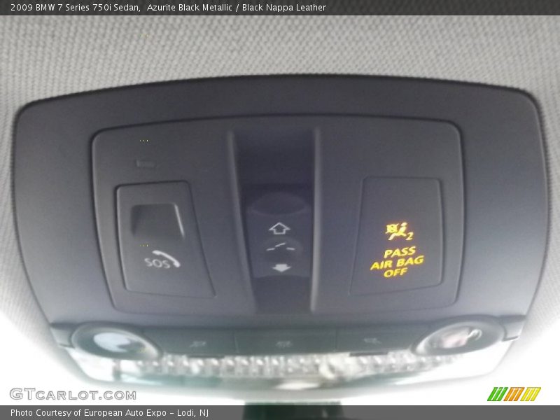 Azurite Black Metallic / Black Nappa Leather 2009 BMW 7 Series 750i Sedan