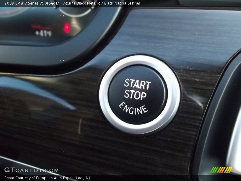 Azurite Black Metallic / Black Nappa Leather 2009 BMW 7 Series 750i Sedan