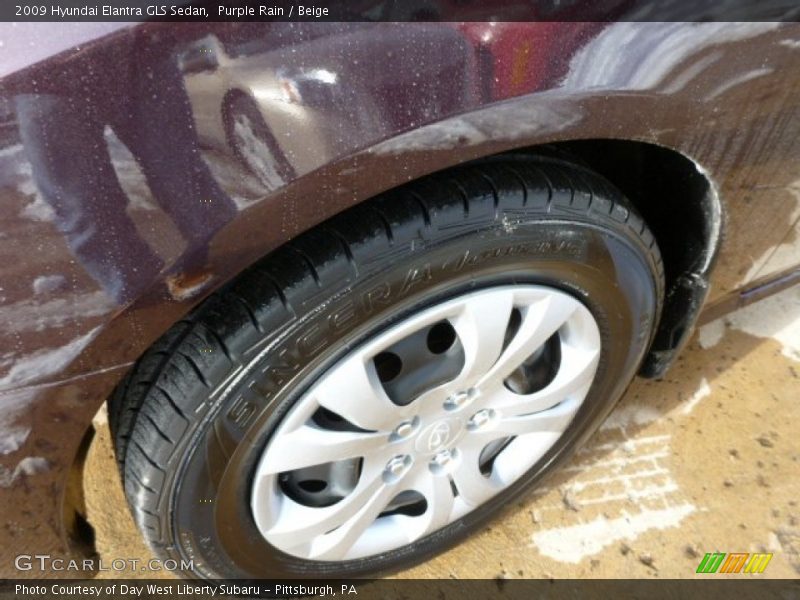 Purple Rain / Beige 2009 Hyundai Elantra GLS Sedan