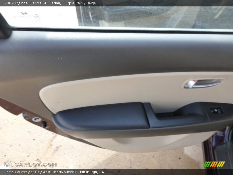 Purple Rain / Beige 2009 Hyundai Elantra GLS Sedan