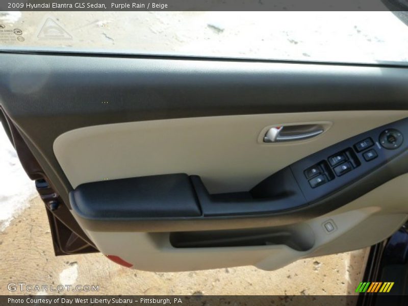 Purple Rain / Beige 2009 Hyundai Elantra GLS Sedan