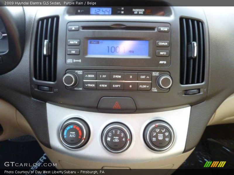 Purple Rain / Beige 2009 Hyundai Elantra GLS Sedan