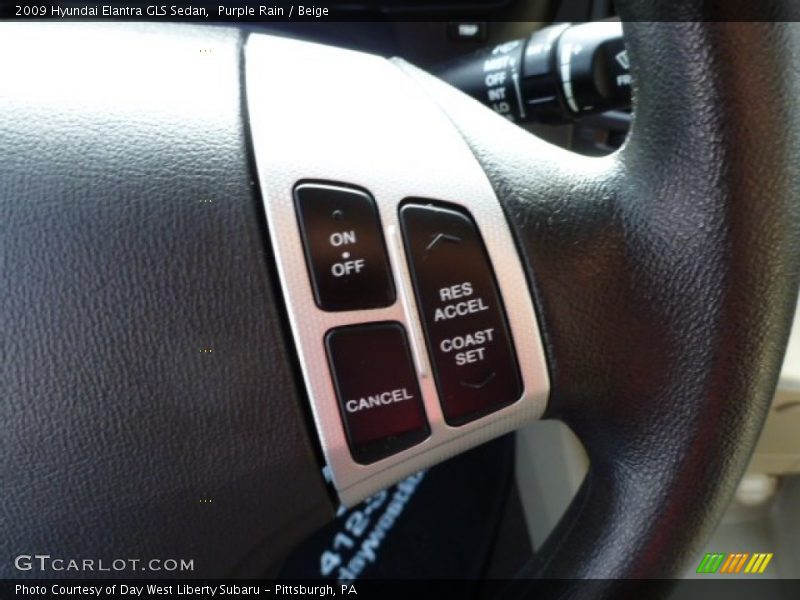 Purple Rain / Beige 2009 Hyundai Elantra GLS Sedan