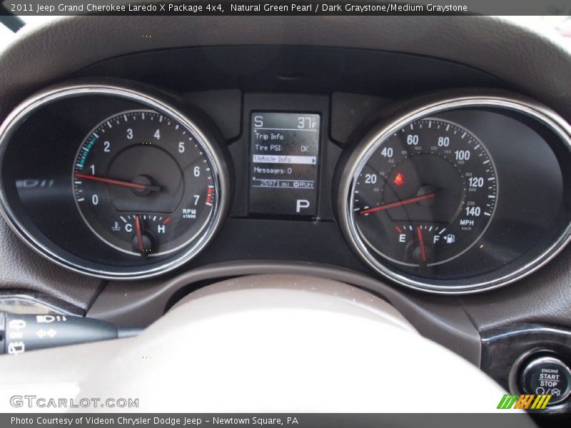 Natural Green Pearl / Dark Graystone/Medium Graystone 2011 Jeep Grand Cherokee Laredo X Package 4x4