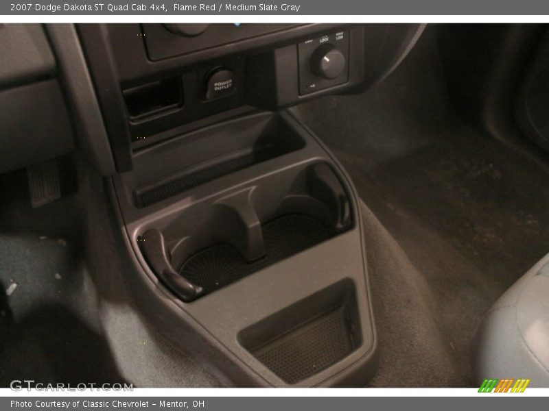 Flame Red / Medium Slate Gray 2007 Dodge Dakota ST Quad Cab 4x4