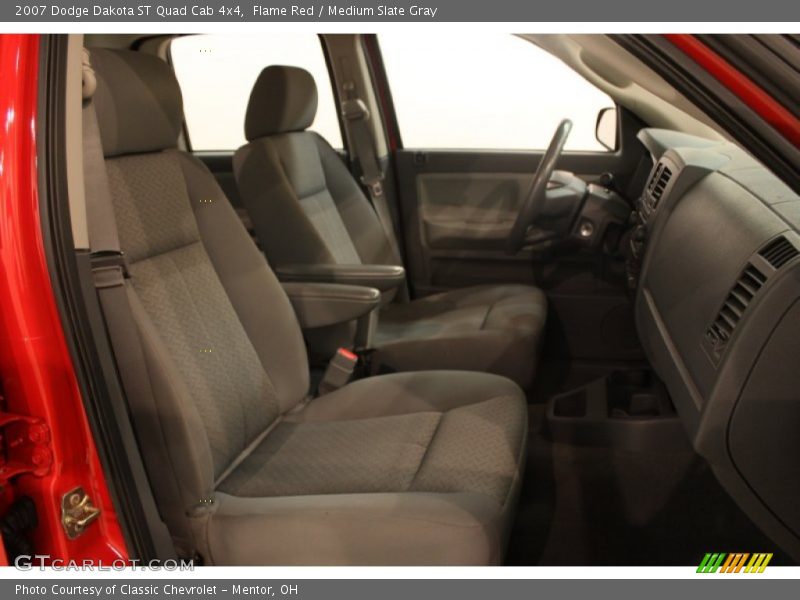 Flame Red / Medium Slate Gray 2007 Dodge Dakota ST Quad Cab 4x4