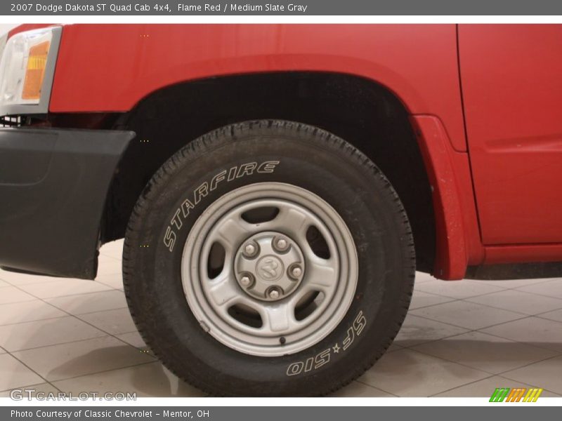 Flame Red / Medium Slate Gray 2007 Dodge Dakota ST Quad Cab 4x4
