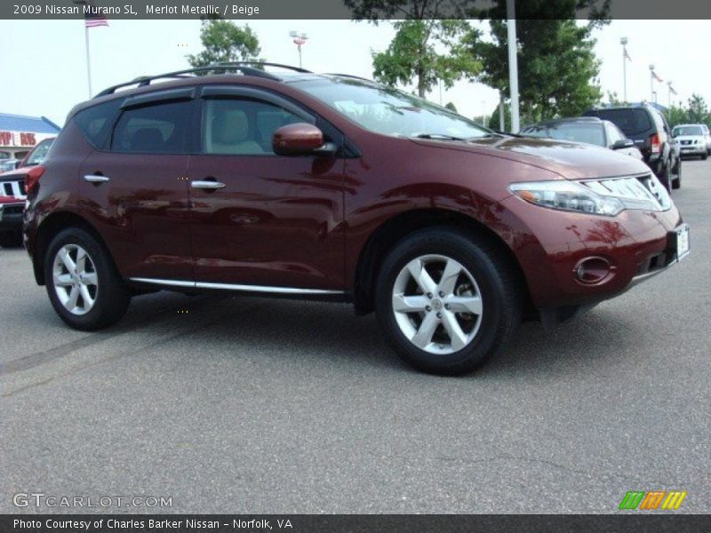 Merlot Metallic / Beige 2009 Nissan Murano SL