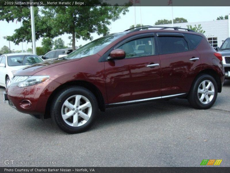 Merlot Metallic / Beige 2009 Nissan Murano SL