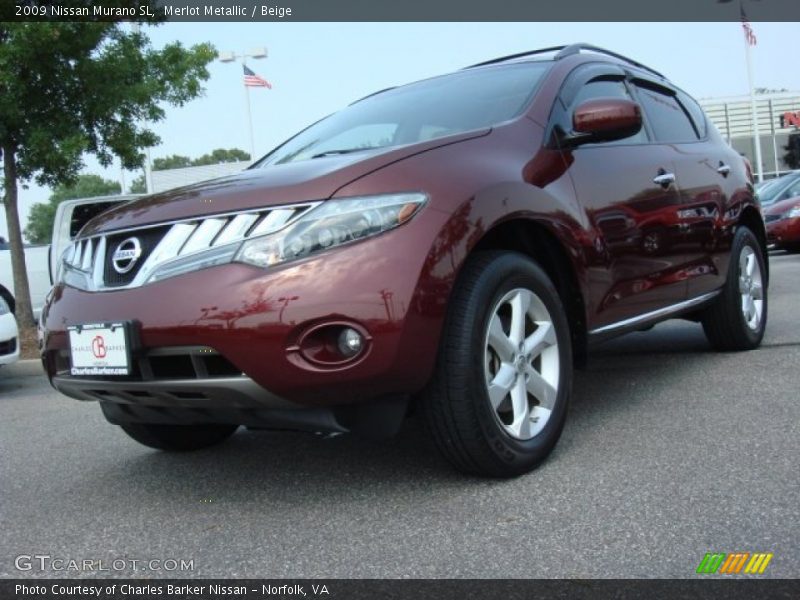 Merlot Metallic / Beige 2009 Nissan Murano SL