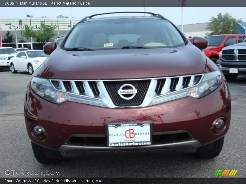 Merlot Metallic / Beige 2009 Nissan Murano SL