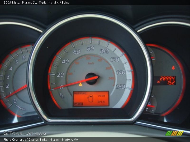 Merlot Metallic / Beige 2009 Nissan Murano SL