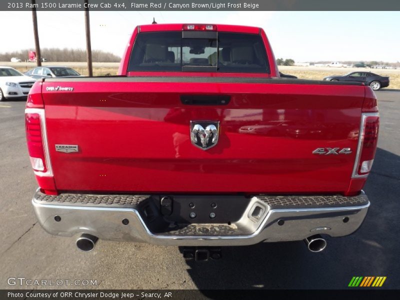 Flame Red / Canyon Brown/Light Frost Beige 2013 Ram 1500 Laramie Crew Cab 4x4