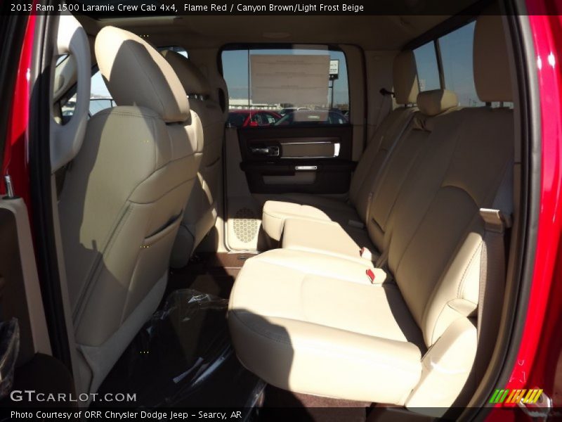 Flame Red / Canyon Brown/Light Frost Beige 2013 Ram 1500 Laramie Crew Cab 4x4