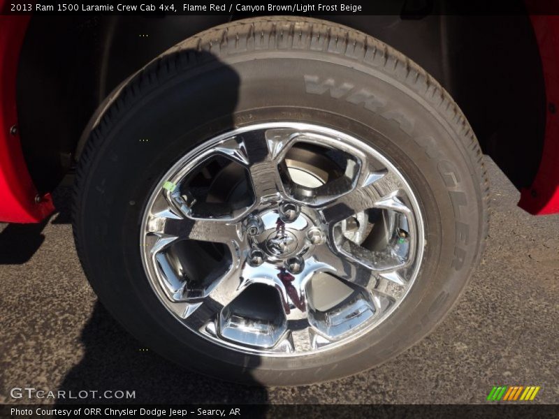 Flame Red / Canyon Brown/Light Frost Beige 2013 Ram 1500 Laramie Crew Cab 4x4