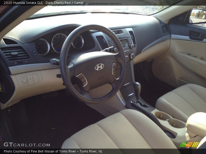 Dark Cherry Red / Camel 2010 Hyundai Sonata GLS