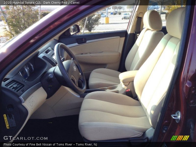 Dark Cherry Red / Camel 2010 Hyundai Sonata GLS