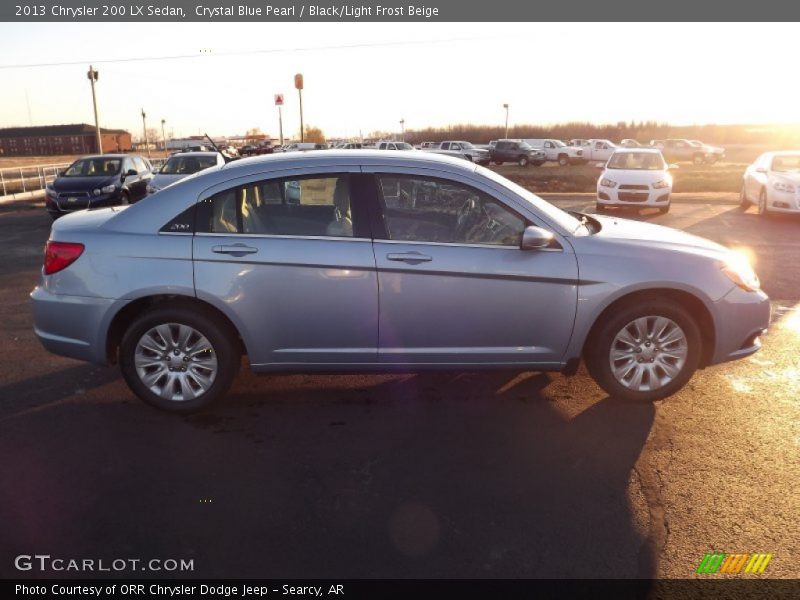 Crystal Blue Pearl / Black/Light Frost Beige 2013 Chrysler 200 LX Sedan