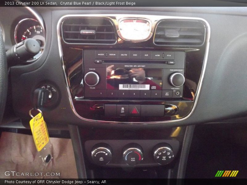 Crystal Blue Pearl / Black/Light Frost Beige 2013 Chrysler 200 LX Sedan