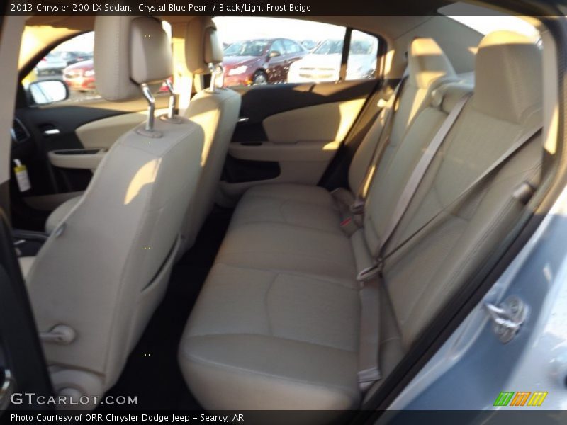 Crystal Blue Pearl / Black/Light Frost Beige 2013 Chrysler 200 LX Sedan