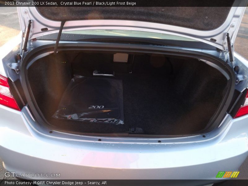 Crystal Blue Pearl / Black/Light Frost Beige 2013 Chrysler 200 LX Sedan