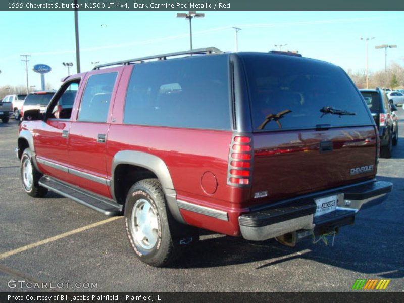 Dark Carmine Red Metallic / Red 1999 Chevrolet Suburban K1500 LT 4x4