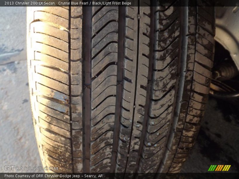 Crystal Blue Pearl / Black/Light Frost Beige 2013 Chrysler 200 LX Sedan