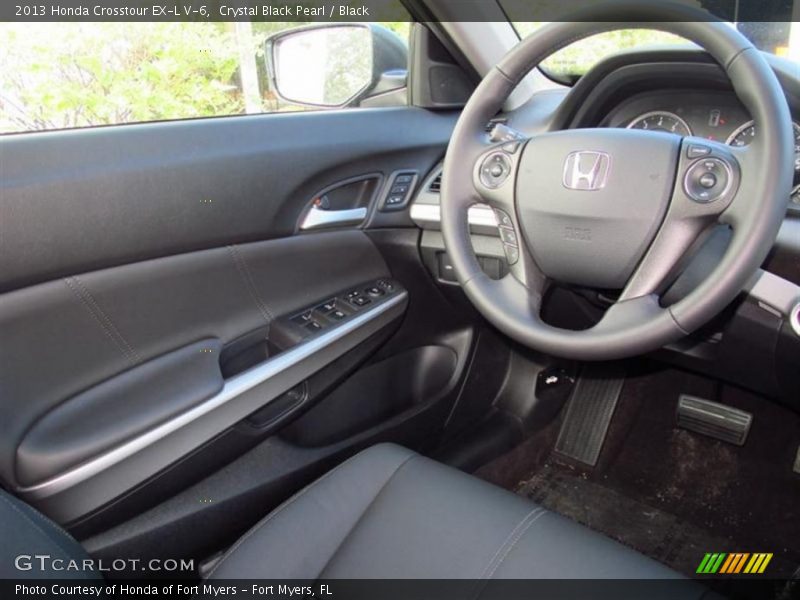 Crystal Black Pearl / Black 2013 Honda Crosstour EX-L V-6