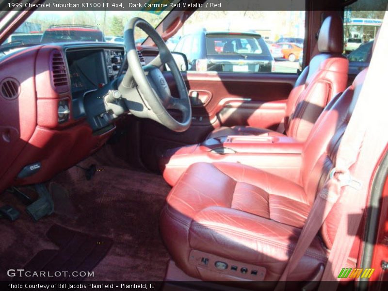 Dark Carmine Red Metallic / Red 1999 Chevrolet Suburban K1500 LT 4x4