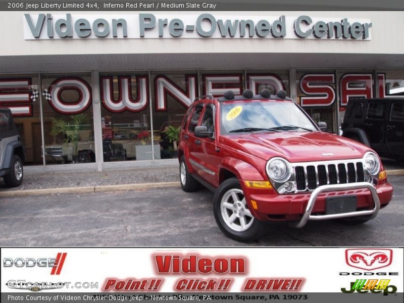 Inferno Red Pearl / Medium Slate Gray 2006 Jeep Liberty Limited 4x4
