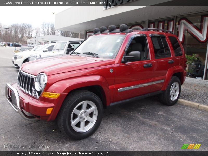 Inferno Red Pearl / Medium Slate Gray 2006 Jeep Liberty Limited 4x4