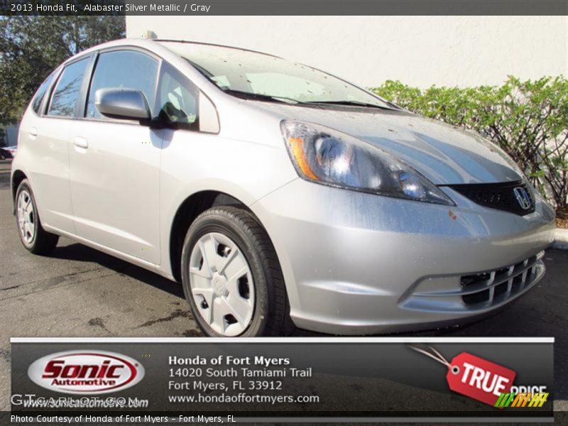 Alabaster Silver Metallic / Gray 2013 Honda Fit
