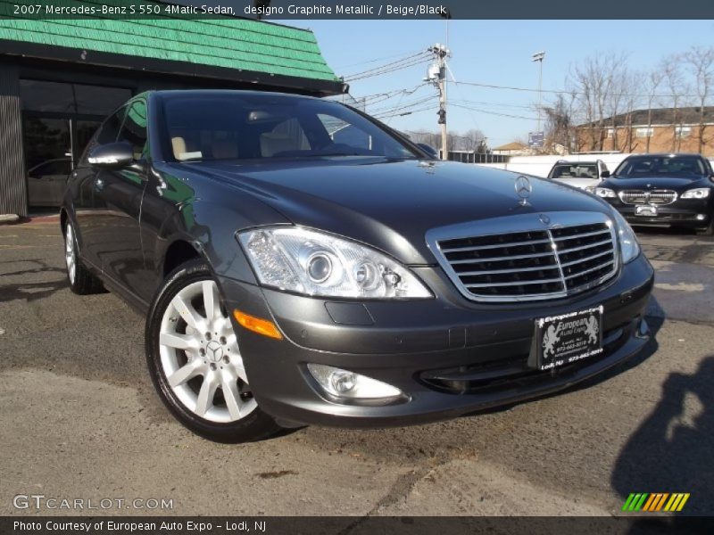 designo Graphite Metallic / Beige/Black 2007 Mercedes-Benz S 550 4Matic Sedan