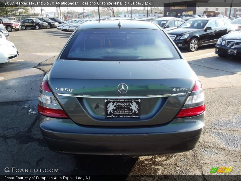 designo Graphite Metallic / Beige/Black 2007 Mercedes-Benz S 550 4Matic Sedan