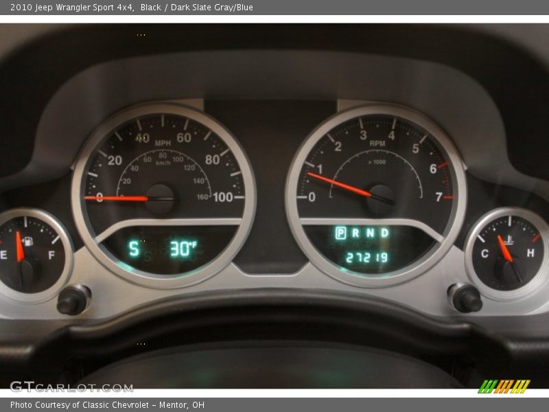 Black / Dark Slate Gray/Blue 2010 Jeep Wrangler Sport 4x4
