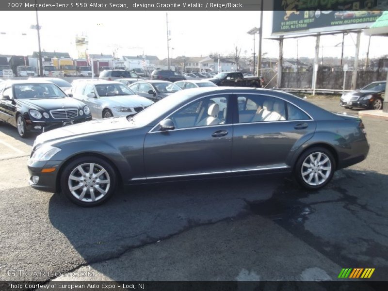designo Graphite Metallic / Beige/Black 2007 Mercedes-Benz S 550 4Matic Sedan