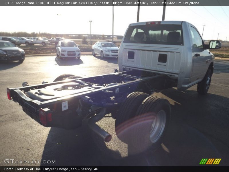 Bright Silver Metallic / Dark Slate/Medium Graystone 2012 Dodge Ram 3500 HD ST Regular Cab 4x4 Dually Chassis