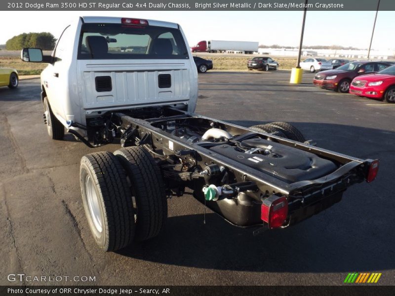 Bright Silver Metallic / Dark Slate/Medium Graystone 2012 Dodge Ram 3500 HD ST Regular Cab 4x4 Dually Chassis