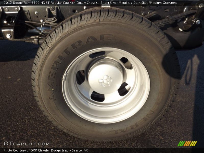 Bright Silver Metallic / Dark Slate/Medium Graystone 2012 Dodge Ram 3500 HD ST Regular Cab 4x4 Dually Chassis