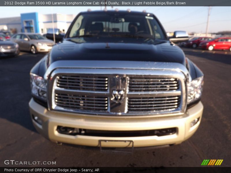 Black / Light Pebble Beige/Bark Brown 2012 Dodge Ram 3500 HD Laramie Longhorn Crew Cab 4x4 Dually